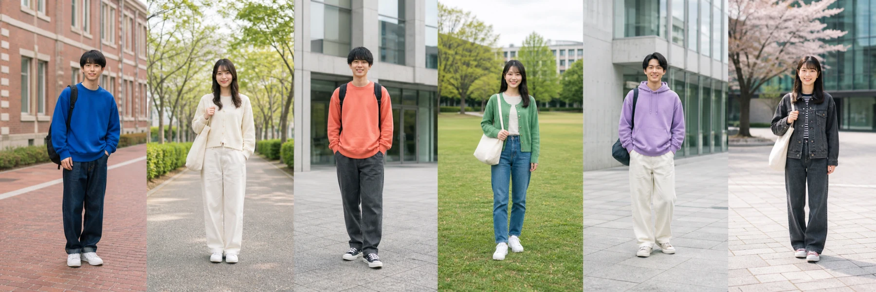 架空の学生生活をまとめた写真ストリップ